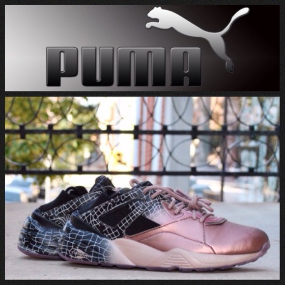 Puma Shoes - LIKE NEW!  Puma Big Sock sneakers in rose gold