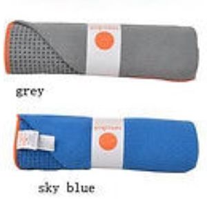 Grey and Blue hot Yoga Towel