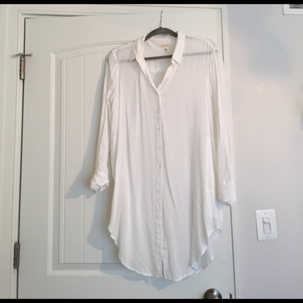 Long White Button Down