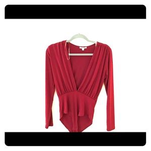 Charlotte Rouse- Red low cute Onsie long sleeved