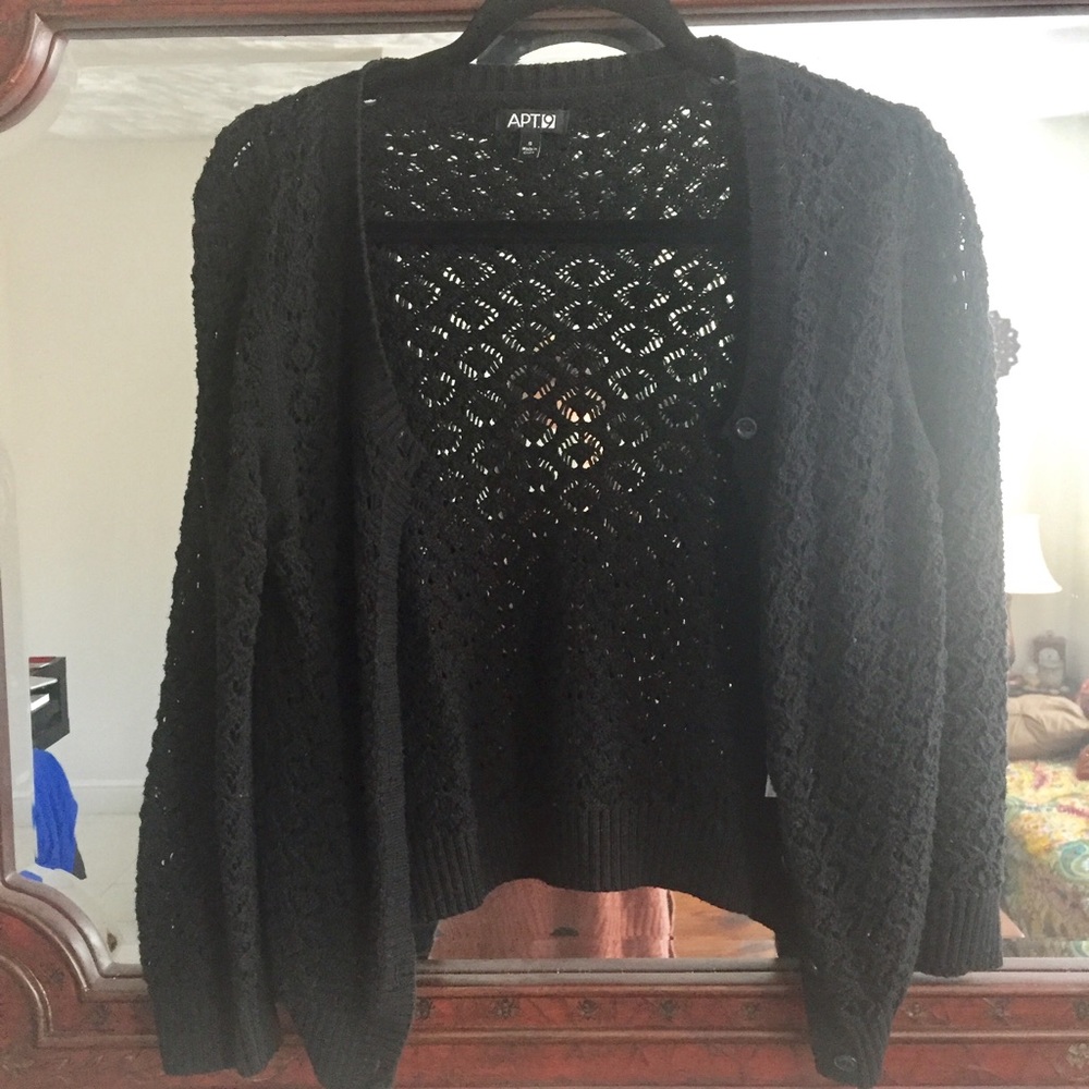 Loose Knit Black Cardigan