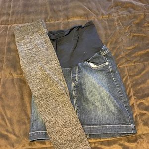 Maternity skirt with OS Capri leggings