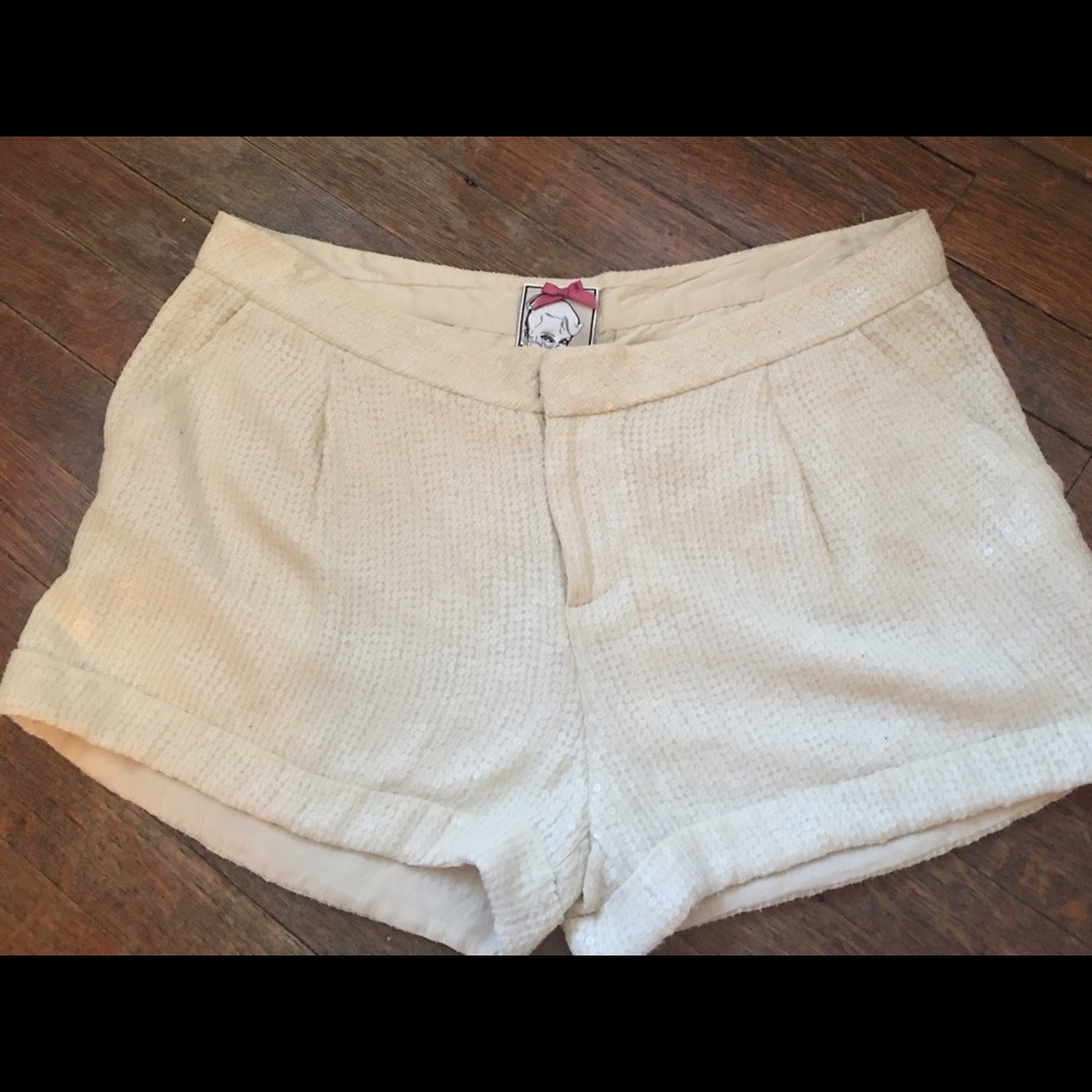 Sequined dress shorts