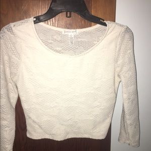 White Lace Crop top