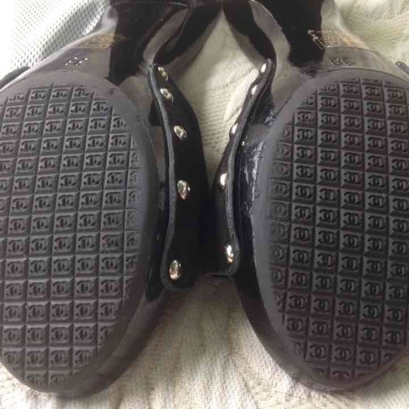 Black lacquer mules - Picture 3 of 4