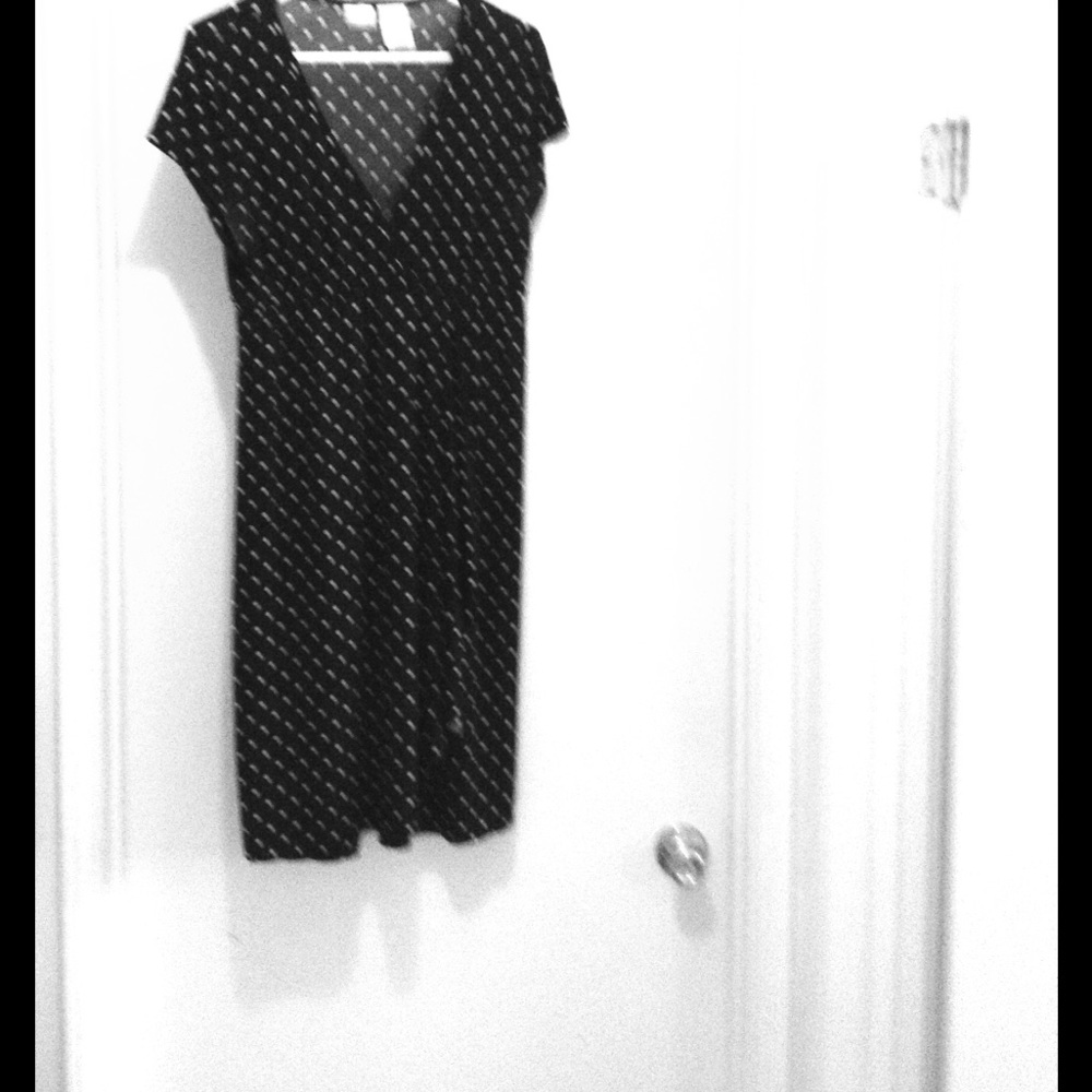Maternity Black Polka Dots Dress