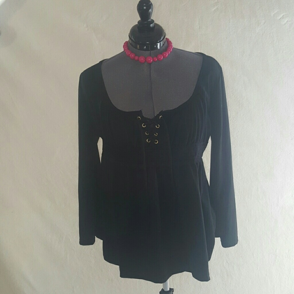 Black MokingTop Blouse