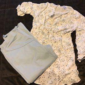 2 piece maternity bundle, large tunic with xs pant