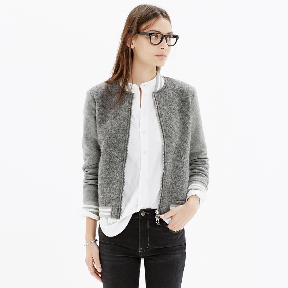 Madewell Dugout Varsity Bomber Jacket XS