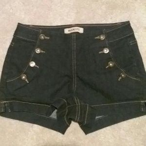 High rise jean sailor shorts