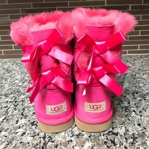UGG Pink Bailey Bow boots