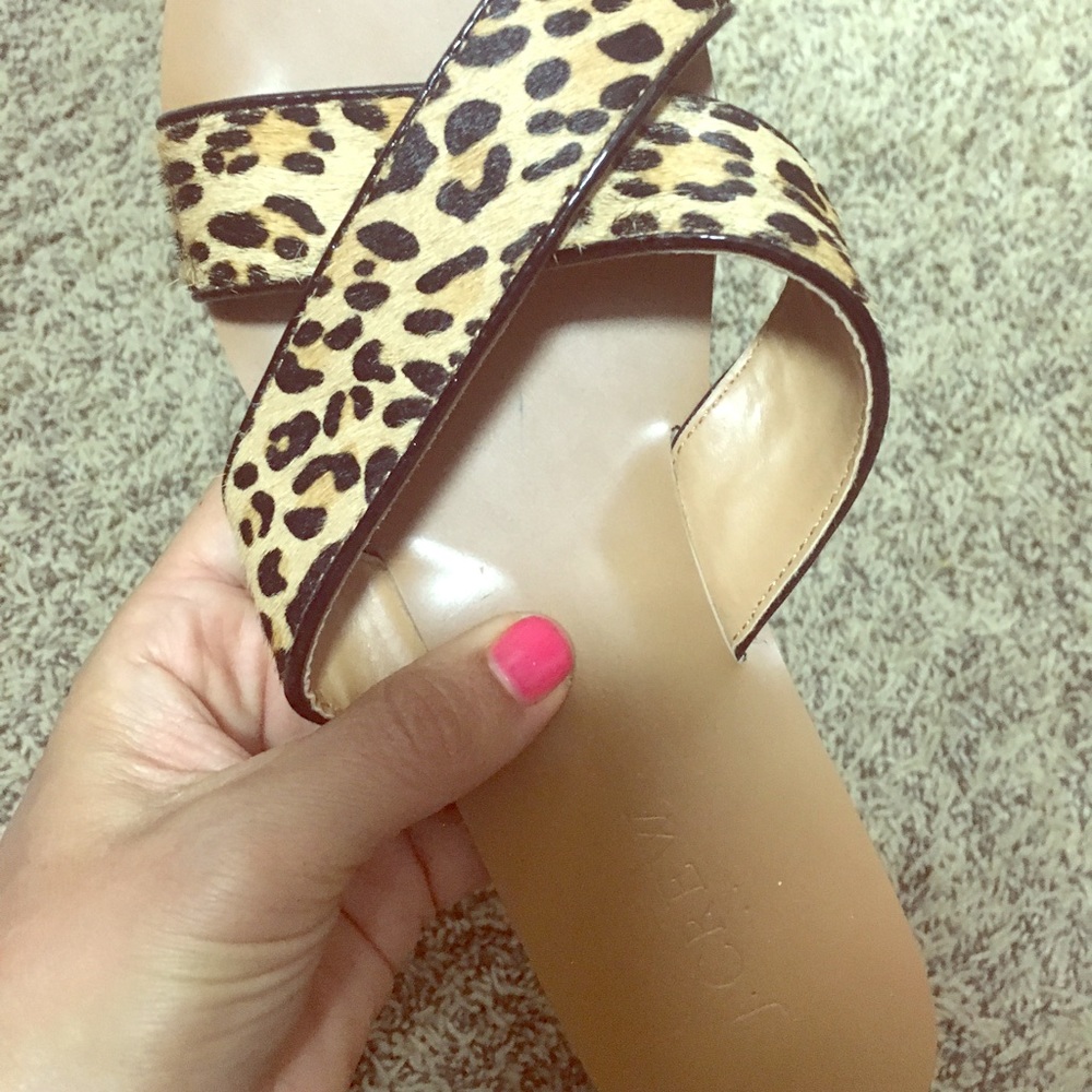 Jcrew sandal leopard print! Size 8