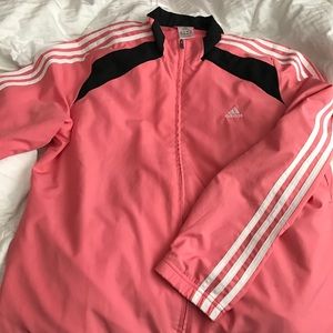 Pink adidas lightweight jacket