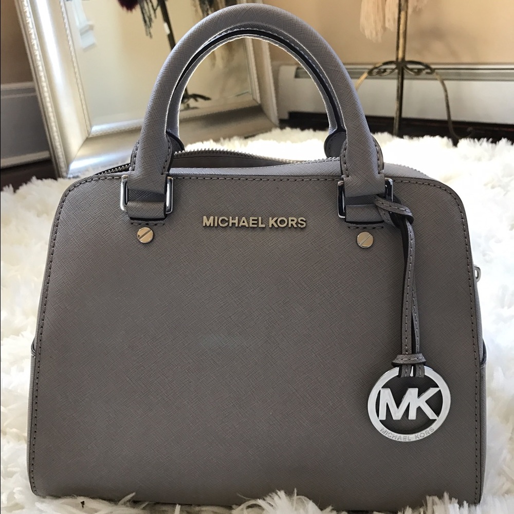 👜MK steel gray satchel / tote👜