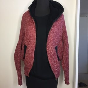 ❌SOLD❌ Knitted bomber jacket. Fits like S.