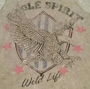 Graphic distressed "Eagle spirit" tank