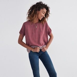 🎈HP🎈 silk premiere bow-back tee in ascot tile