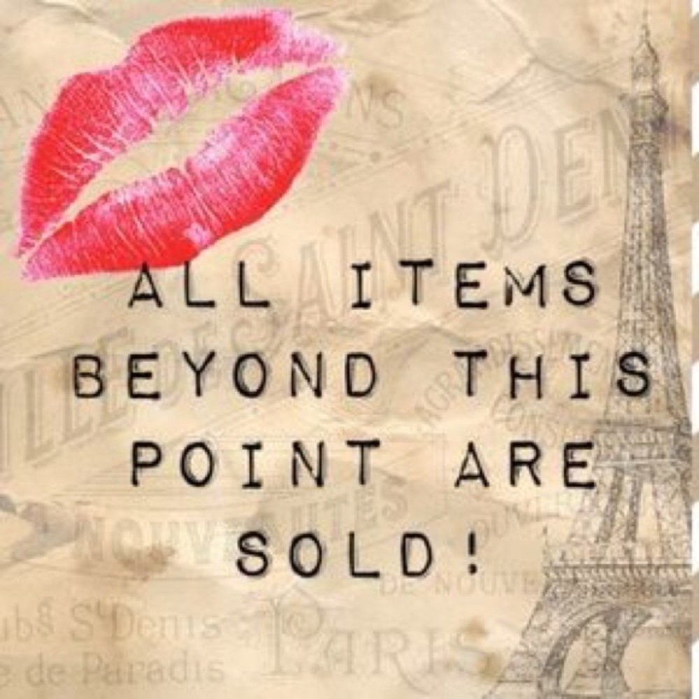 Sold Items Below this Point!