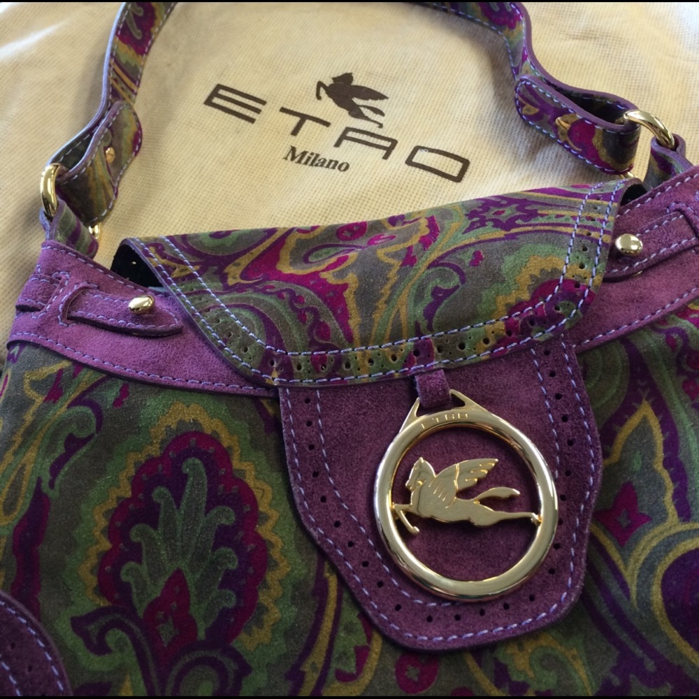 🌸SALE🌸 Etro Italian Suede Leather Shoulder Bag