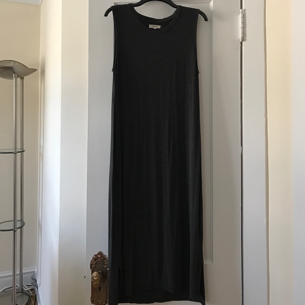 Madewell gray midi dress