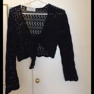 Black US Sweater Crocheted