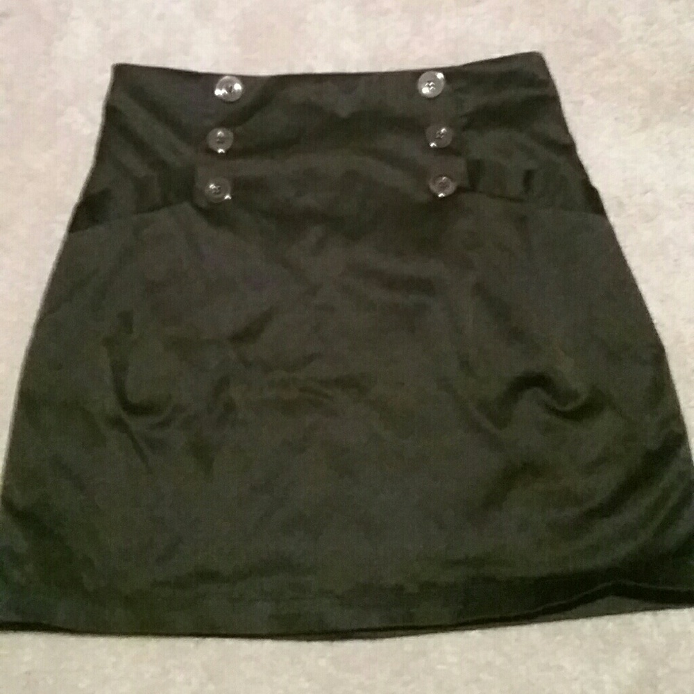 Black sheer pencil skirt