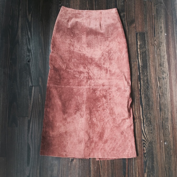 Vintage Suede Chocolate Brown Ankle Length Maxi - Picture 1 of 3