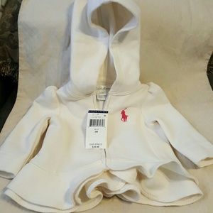 Ralph Lauren  Baby Sweat Jacket  3M White (New)