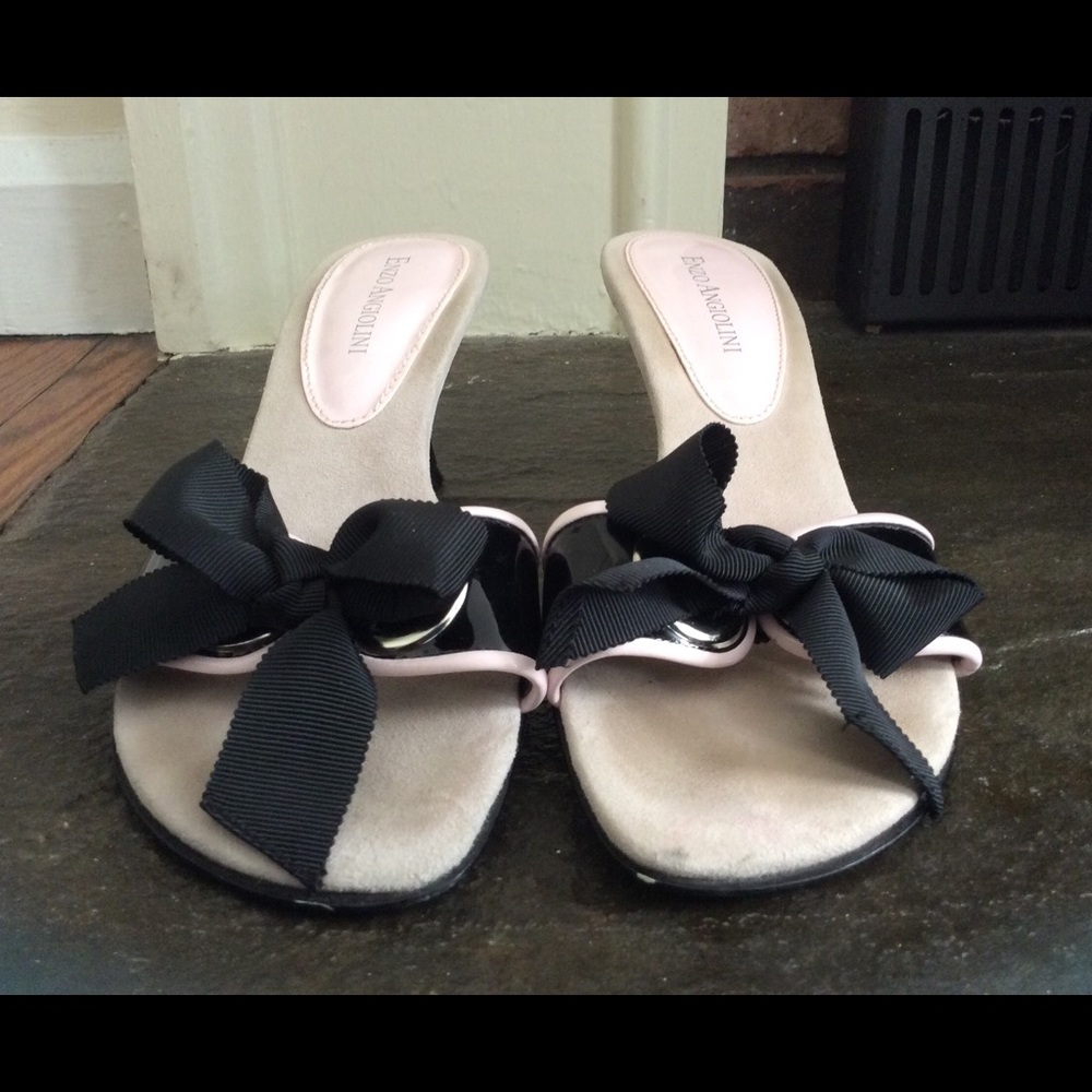Enzo Agiolini slide on shoes, 6 1/2M, 3" heels