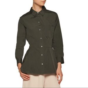 Theory Cotton Peplum Shirt Size S