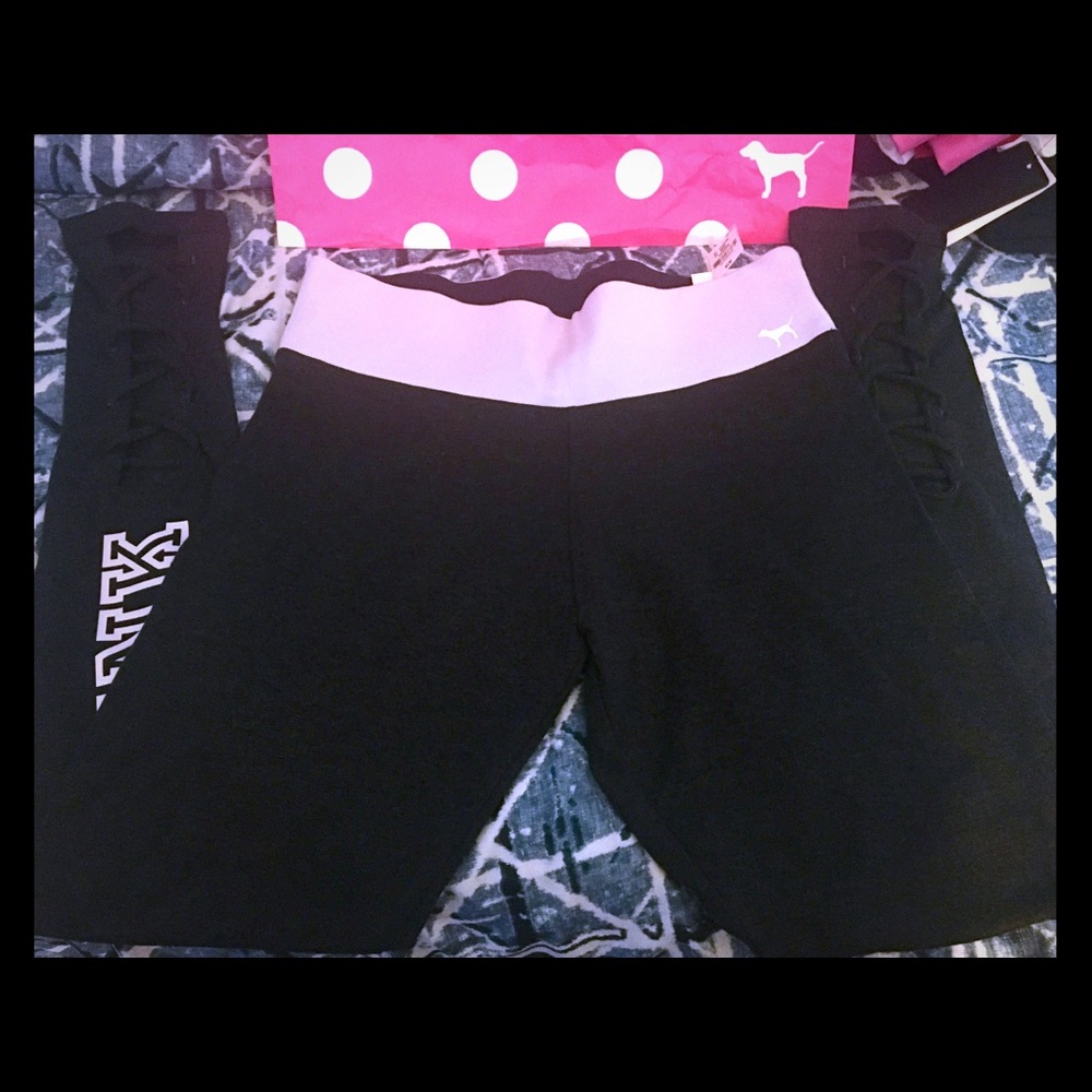 Victoria's Secret pink flat leggings