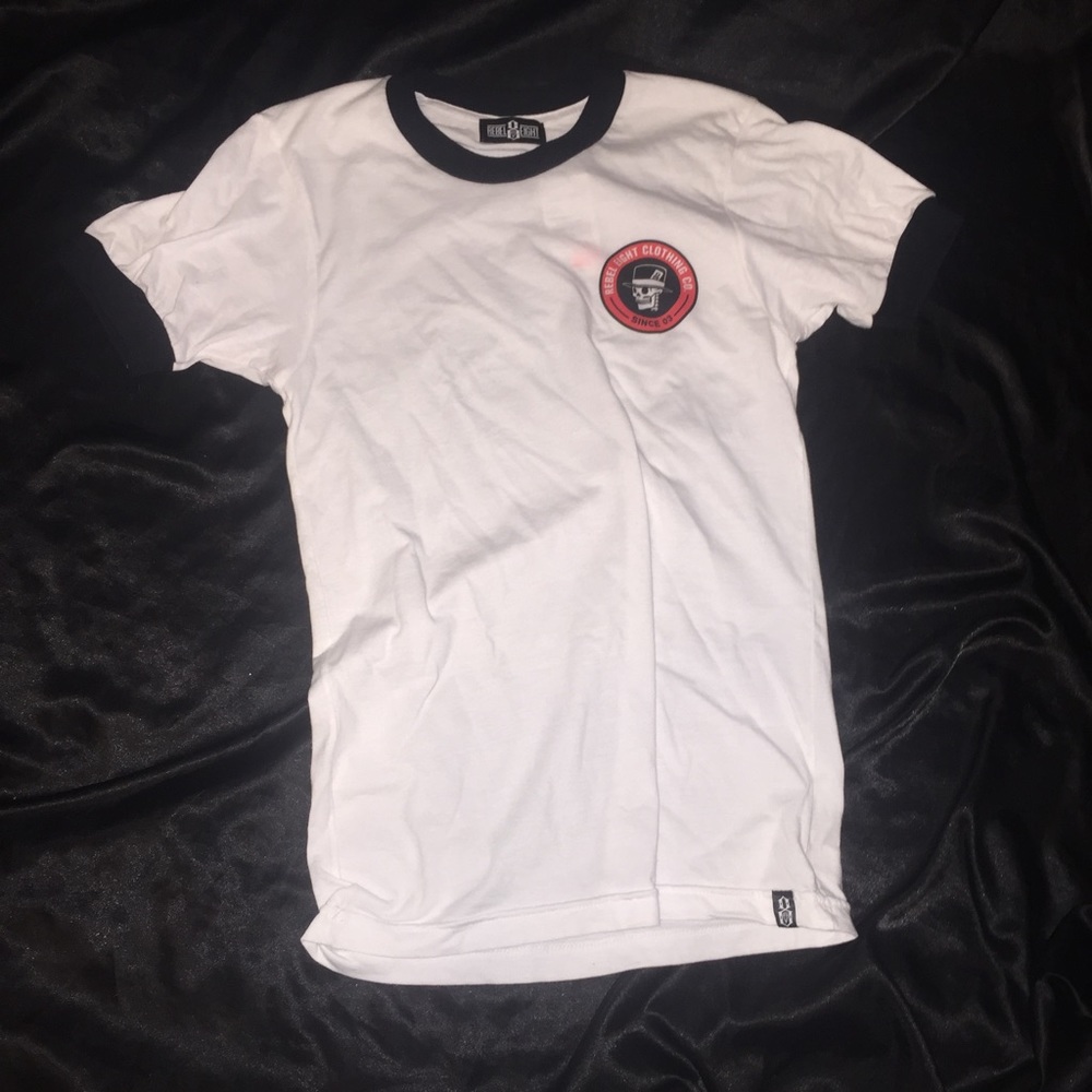 Rebel 8 Eight white & black women's t-shirt