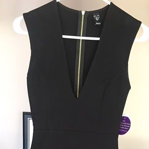 Windsor Black deep V long formal dress