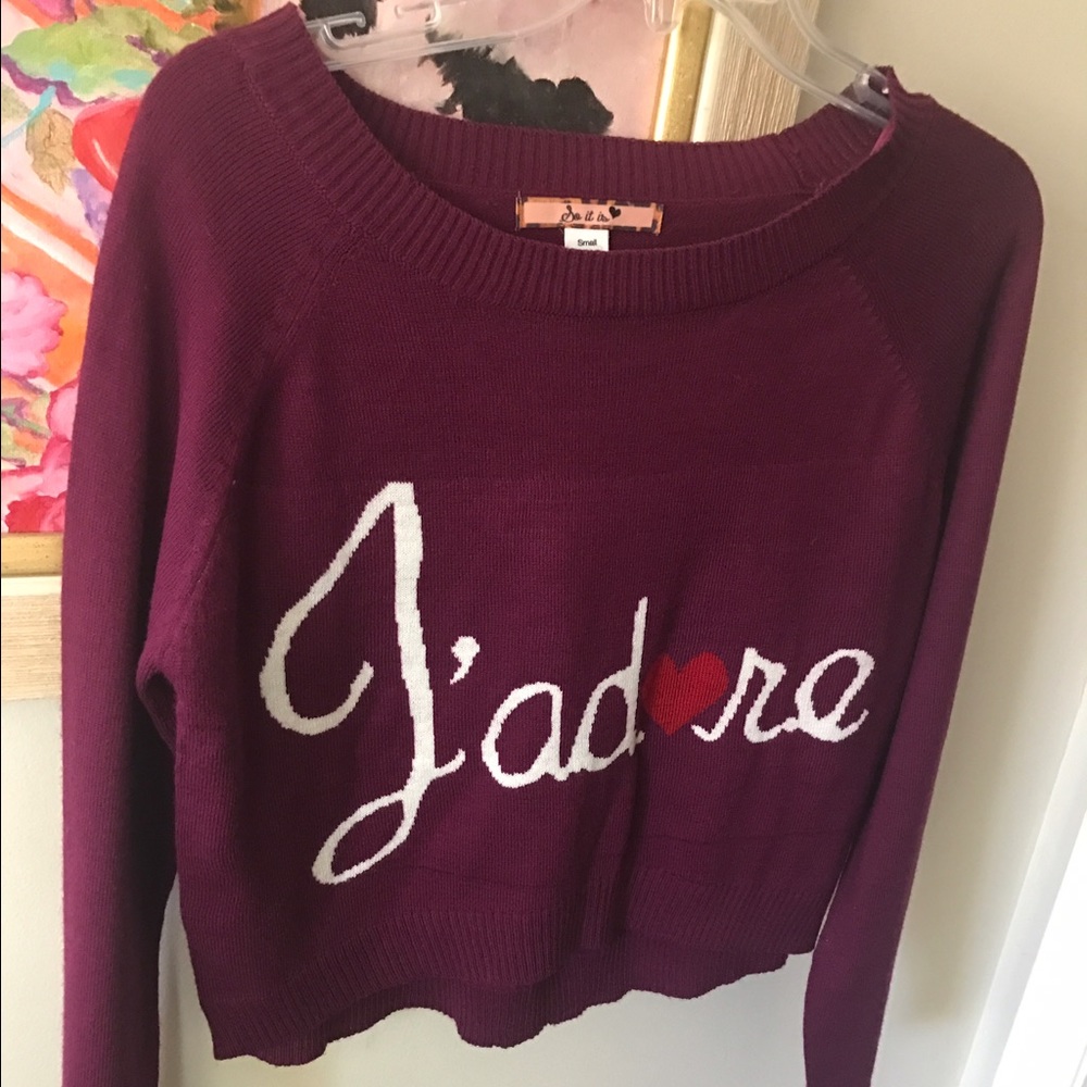 Crop top sweater