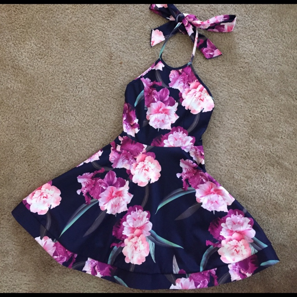 Floral Halter Top Dress