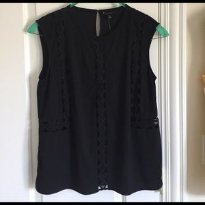 Ann Taylor Black Sleeveless Blouse