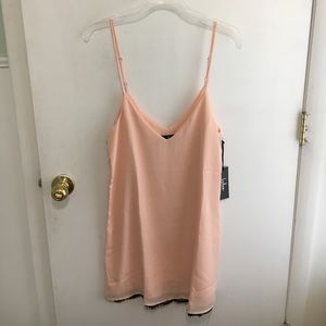 LULU'S BLUSH PINK LACE SLIP DRESS