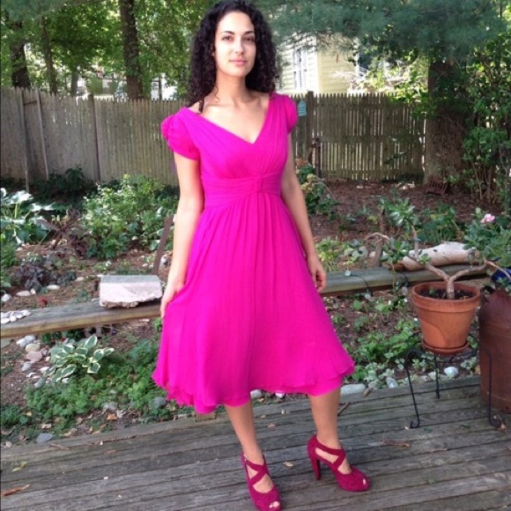 Gorgeous raspberry cocktail dress