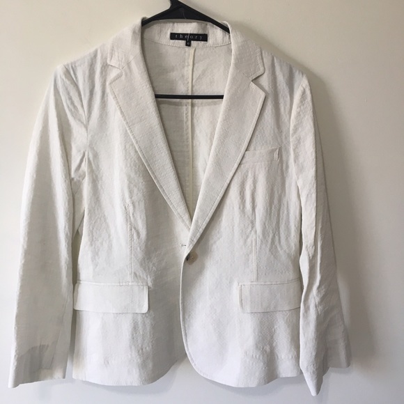 Theory Linen Blazer white size 10 - Picture 2 of 6