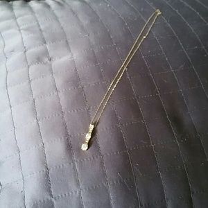 Cz and gold necklace