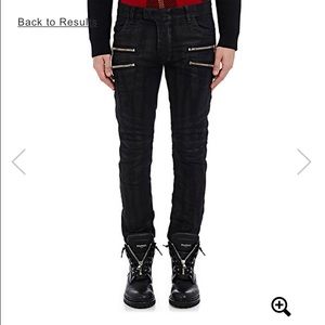 Balmain Waxed Biker Pants