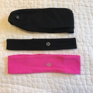 Three pack of Lululemon headbands