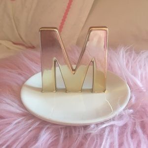 Letter "M" jewelry dish