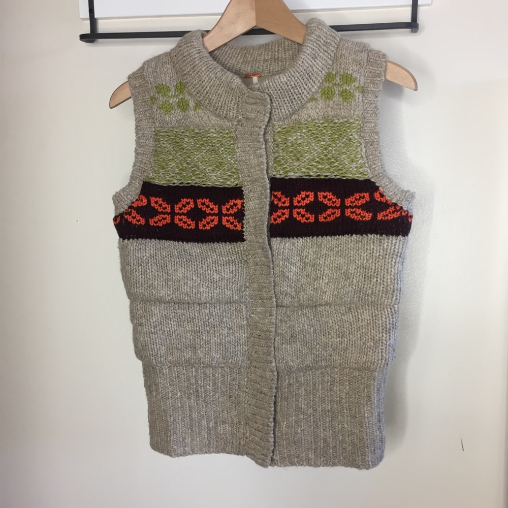 Free People Tribal Print Vest. Size S.