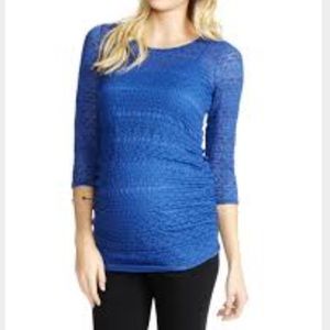 Jessica Simpson royal blue lace top