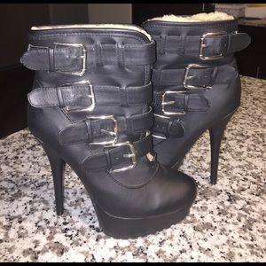 Black mid booties