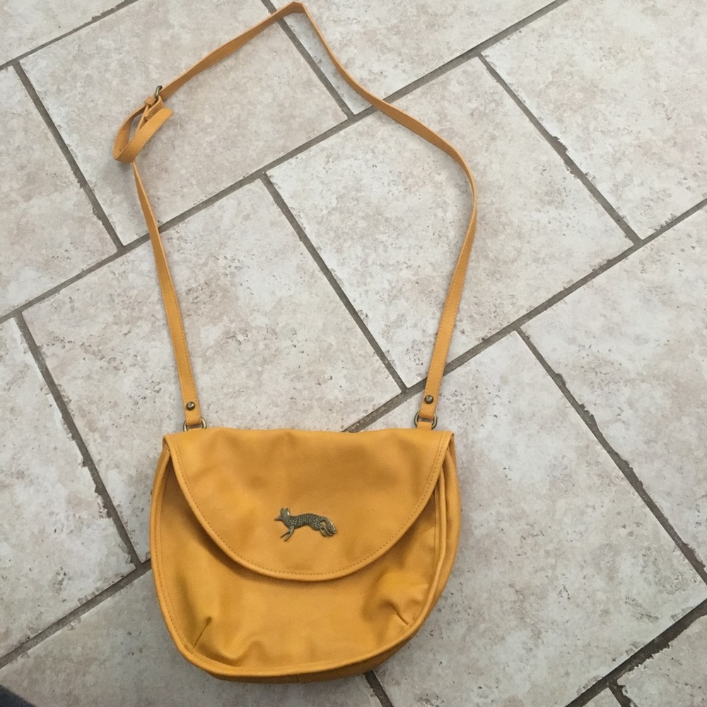 Mustard yellow fox bag
