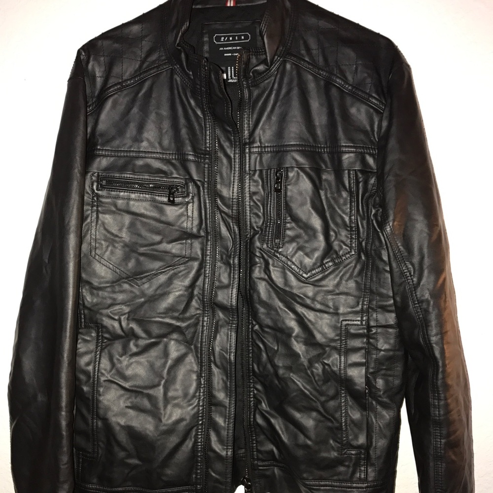 Mens Faux Leather Jacket