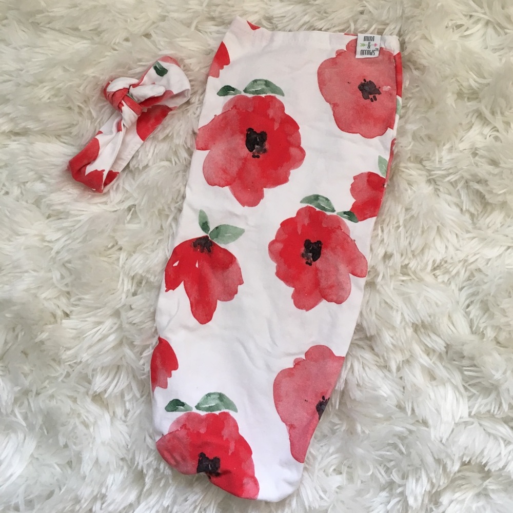 Mint and arrows swaddle (now Fawn+Sage)