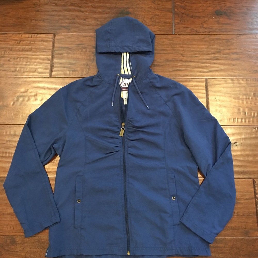 Navy Curves Windbreaker